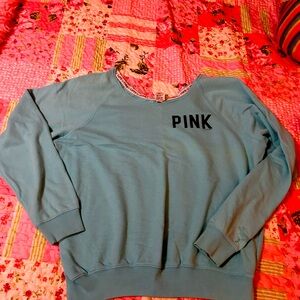 Victoria's Secret teal sweatshirt EUC!